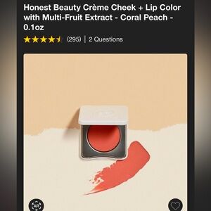 Honest co beauty coral peach blush